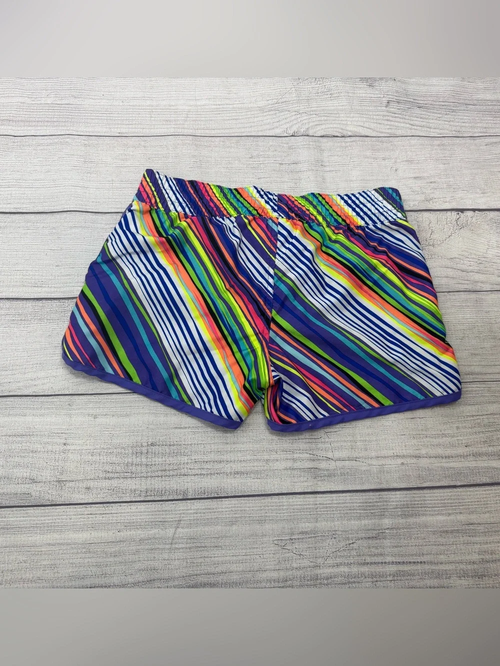 Old Navy Girls XL Colorful Striped Athletic Running Shorts